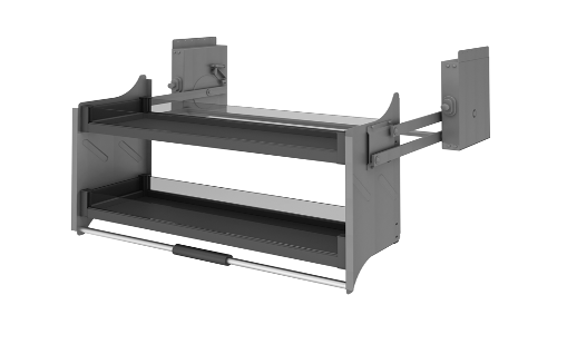 Kitchen wall cabinet (600-900mm) pull-down shelving system