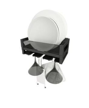 Wall hanging accessories panel system - plates & glasses holder