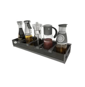 Wall hanging accessories panel system - seasoning bottle holder, double depth