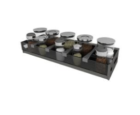 Wall hanging accessories panel system - spice jars holder, extra width