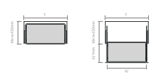 Kitchen base cabinet (600-900mm) organizer set, 2 pull-outs with 1 cutlery tray