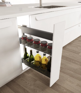 Kitchen base (370mm deep) cabinet (150 - 200mm) multi-functions organiser